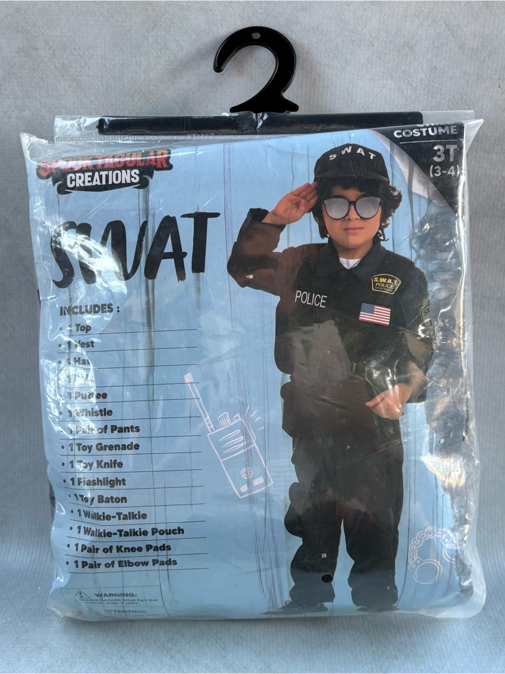 Spooktacular Creations SWAT Officer Costume Set 3T NIP